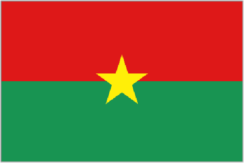 BURKINA FASO FLAGGA 150X90CM