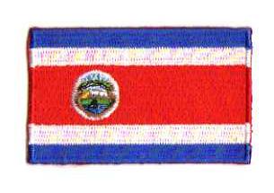 COSTA RICA TYGMÄRKE 65x38mm