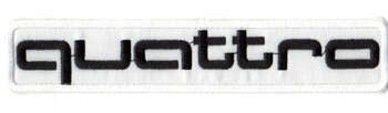 AUDI QUATTRO TYGMÄRKE 144X28mm
