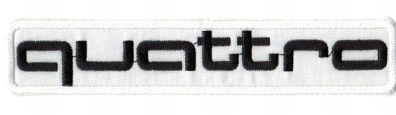 AUDI QUATTRO TYGMÄRKE 144X28mm