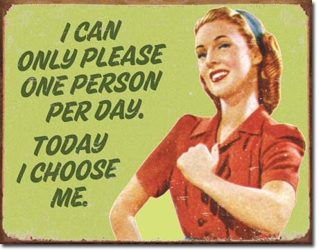 TODAY I CHOOSE ME! PLÅTSKYLT 40,5x31,5cm