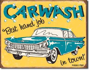 CAR WASH PLÅTSKYLT 40,5x31,5 cm