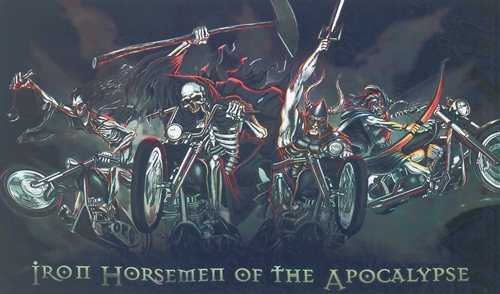 IRON HORSEMEN OF THE APOCALYPSE FLAGGA 150X90CM