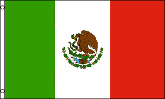 MEXICO FLAGGA 240X150CM *Läs beskrivningen*