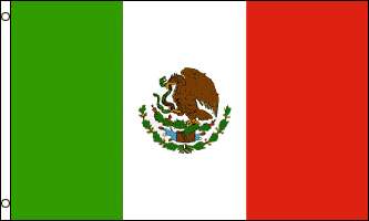 MEXICO FLAGGA 240X150CM *Läs beskrivningen*