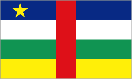 CENTRALAFRIKANSKA REPUBLIKEN FLAGGA 150X90CM