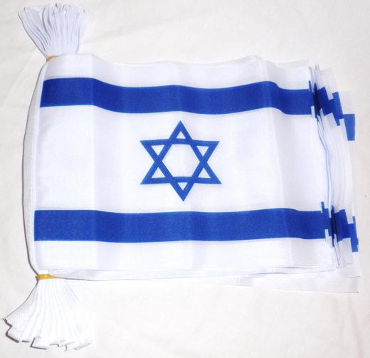 ISRAEL FLAGGSPEL 6 METER LÅNGT MED 20 FLAGGOR