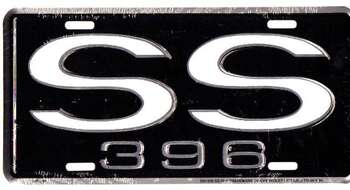CHEVROLET SS 396 PLÅTSKYLT 30x15cm