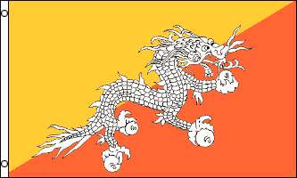 BHUTAN FLAGGA 150X90CM