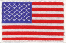 USA TYGMÄRKE 88x57mm