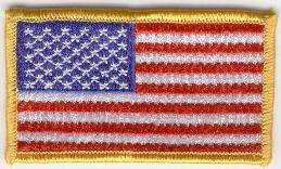 USA TYGMÄRKE 82x45mm