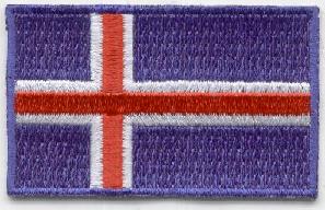 ISLAND TYGMÄRKE 65x38mm