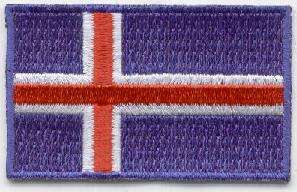 ISLAND TYGMÄRKE 65x38mm