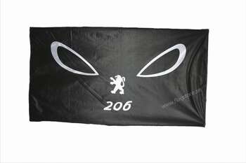 PEUGEOT 206 FLAGGA 150X75CM