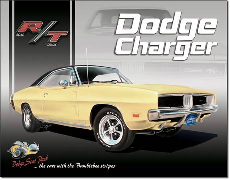 DODGE CHARGER 69 PLÅTSKYLT 40,5x31,5cm