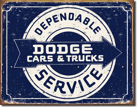 DODGE DEPENDABLE SERVICE PLÅTSKYLT 40,5x31,5cm