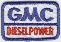 GMC DIESELPOWER TYGMÄRKE 77x52mm