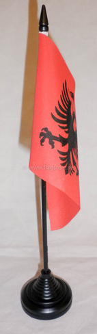 ALBANIEN HANDFLAGGA 15X10CM