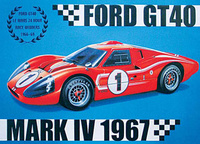 FORD GT40 1967 PLÅTSKYLT 41x30cm