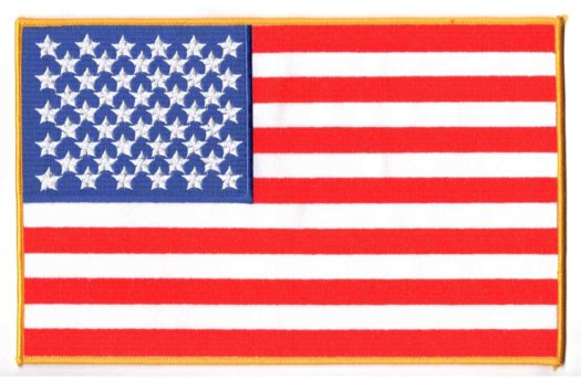 USA RYGGMÄRKE 280x185mm