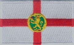 ALDERNEY TYGMÄRKE 65x38mm
