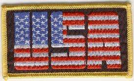 USA TYGMÄRKE 90x50mm