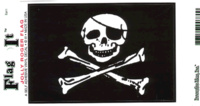 DÖSKALLE JOLLY ROGER DEKAL 127X90MM