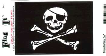 DÖSKALLE JOLLY ROGER DEKAL 127X90MM