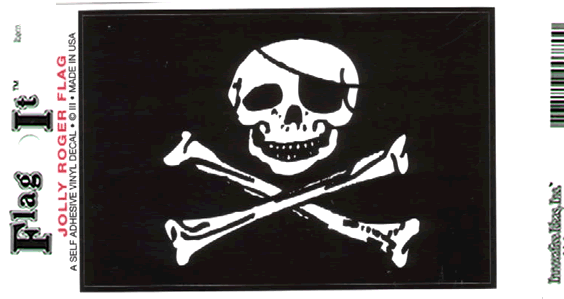 DÖSKALLE JOLLY ROGER DEKAL 127X90MM