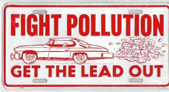 FIGHT POLLUTION PLÅTSKYLT 30x15cm