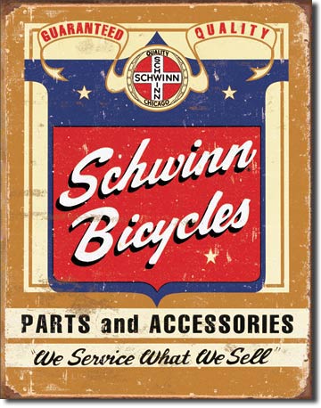 SCHWINN BICYCLES PLÅTSKYLT 40,5x31,5cm