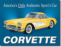 CHEVROLET CORVETTE PLÅTSKYLT 40,5x31,5cm