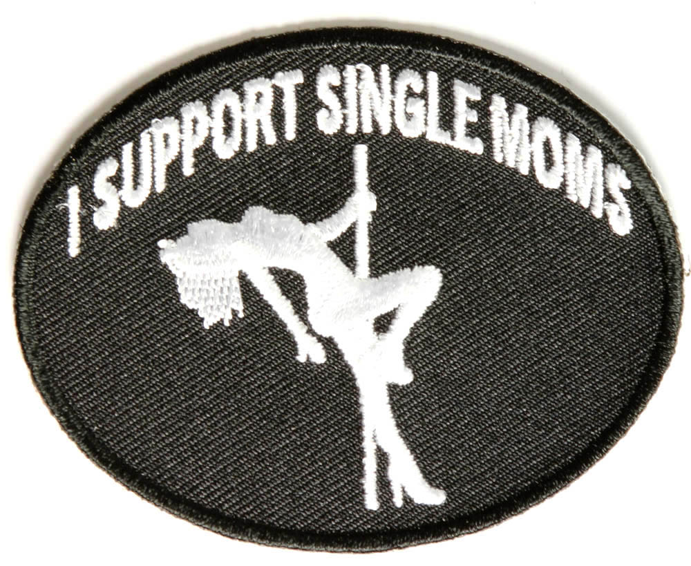 I SUPPORT SINGLE MOMS TYGMÄRKE 77x58mm