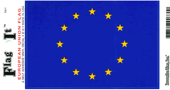 EUROPEISKA UNIONEN EU DEKAL 127X90MM