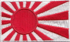 JAPAN RISING SUN TYGMÄRKE 65X38mm
