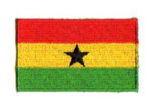 GHANA TYGMÄRKE 65x38mm