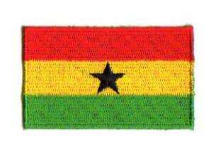 GHANA TYGMÄRKE 65x38mm