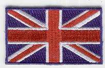 STORBRITANNIEN UNION JACK TYGMÄRKE 65x38mm