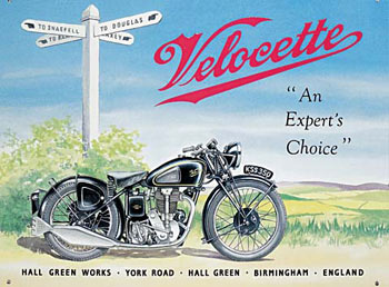 VELOCETTE PLÅTSKYLT 41x30cm