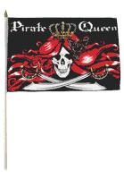DÖSKALLE PIRATE QUEEN HANDFLAGGA 45X30CM
