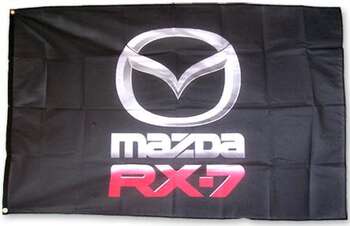 MAZDA RX7 FLAGGA 150X90CM