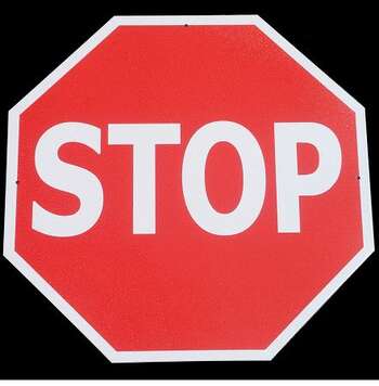 STOP PLÅTSKYLT 30x30cm