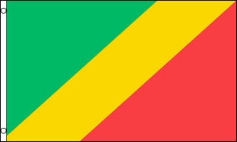 KONGO-BRAZZAVILLE FLAGGA 150X90CM