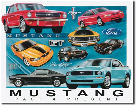 FORD MUSTANG PLÅTSKYLT 40,5x31,5cm