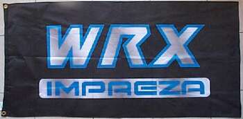 SUBARU IMPREZA WRX FLAGGA 120X60CM