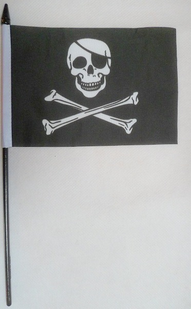 DÖSKALLE HANDFLAGGA 15X10CM