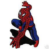 SPIDERMAN TYGMÄRKE 78x48mm