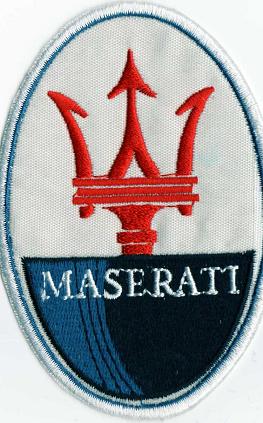 MASERATI TYGMÄRKE 102x70mm