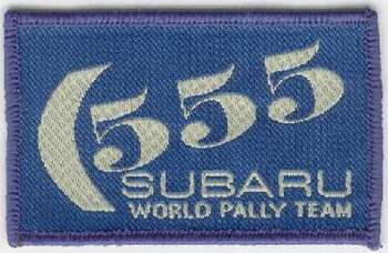 SUBARU 555 TYGMÄRKE 81x50mm