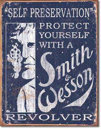 SMITH & WESSON PLÅTSKYLT 40,5x31,5cm